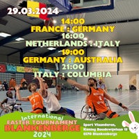 a poster for a basketball tournament in france and germany