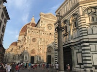 a view of the cathedral in florence, italy